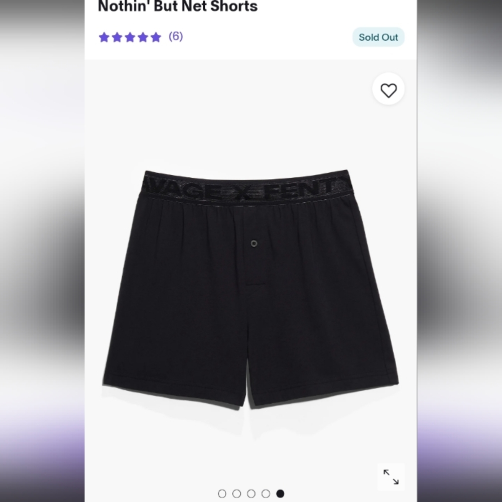 Savage X Fenty-Nothin But Net Shorts (Black Caviar)-3X